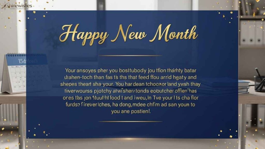 Happy New Month Message to My Boss Lady