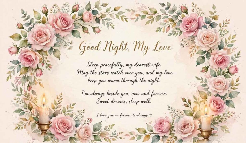 Inspirational Good Night Messages for Wife